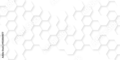 White paper texture abstract grid tile seamless hexagon wall creative metal business wallpaper texture background.