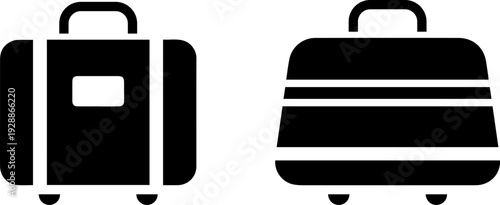 Modern luggage icons for travel and transportation needs