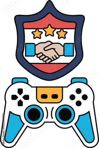 A white and black image of a video game controller