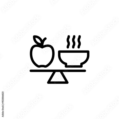 Nutrition and Diet, Healthy Food, and Detox Diet Vector Icons. Contains such Icons as Metabolism, Caunt Calories, Palm oil free, Zero trans fat, Probiotics, and more. Simple Outline icons collection.