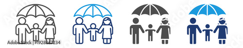 safe guarding icon set multiple style