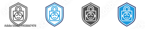 baby protection icon set multiple style