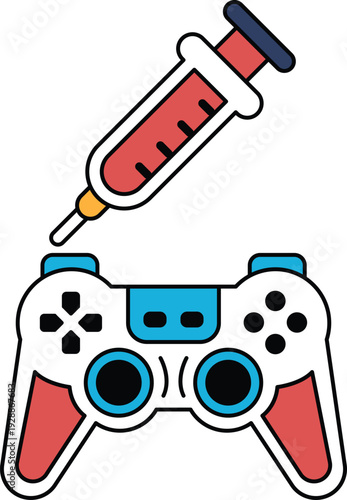 The syringe is labeled with the word "shot"