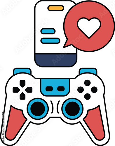 A video game controller with a heart on it