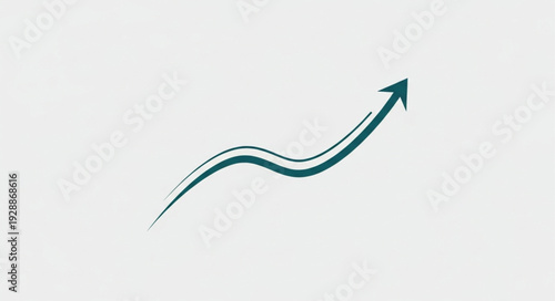 Green arrow graphic showing upward trend and growth.