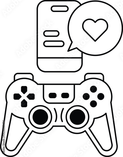 A video game controller with a heart on it