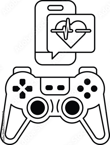 A video game controller with a heart on it