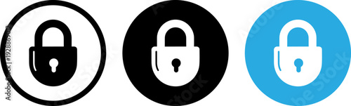 Secure padlock icons for protection and safety