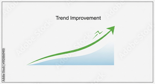 Green arrow graph showing upward trend and improvement.