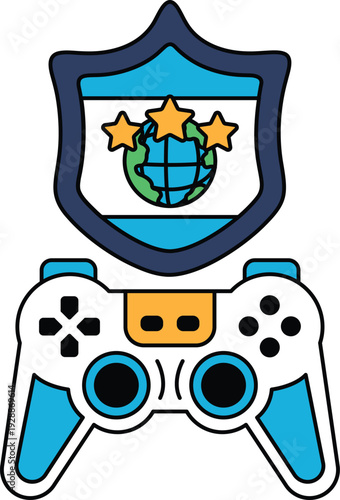 A black and white drawing of a video game controller