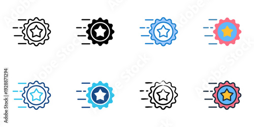 Brand Messaging icons set multiple style collection. Editable stroke 
