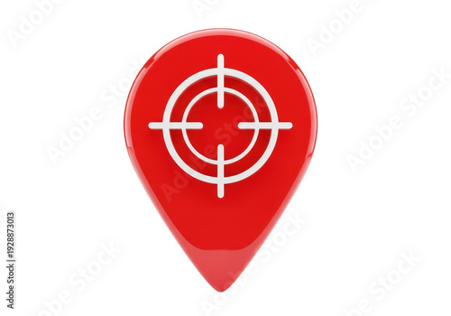 Red map pin with target icon on it and location marker symbol isolated on transparent background Free Download Red map pin with target icon on it and location marker symbol isolated on transparent background - GFXLoad