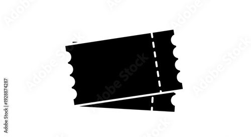 Blank Event Ticket Template – Minimal Admit One Coupon Stub Vector for Cinema, Concert, Raffle and Promotional Entry Pass Design