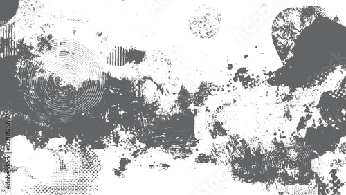 Rough ink splatter texture for poster background. Urban distressed grain texture for print design. 