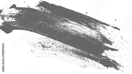 Ink brush splatter grunge background template. Abstract black scratch brush texture vector. 