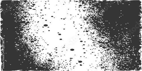 Rain drops on the glass create a natural liquid texture with ink droplets and a grunge bubble pattern on a black nature wallpaper design