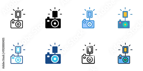Media Coverage icons set multiple style collection. Editable stroke 
