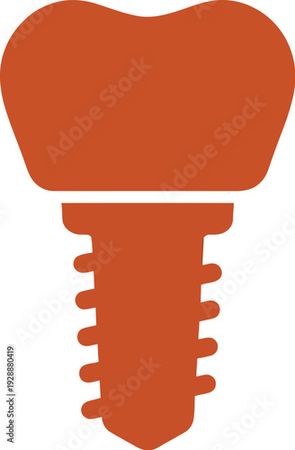 Dental implant screw icon representing restorative dentistry and permanent tooth replacement