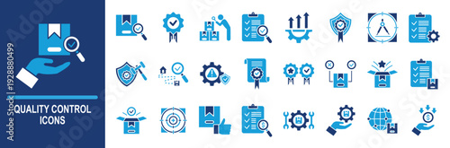 quality control icons set