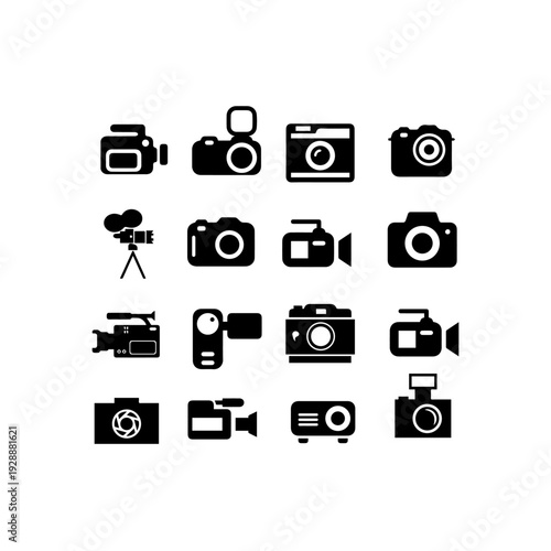 Camera Icon Sheet—Photo and Video Camera