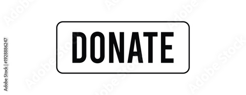 Donate call to action button black and white