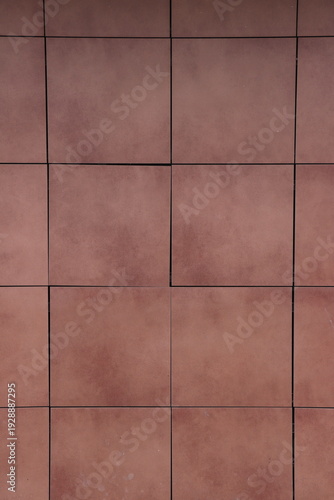 Wallpaper Mural Close-up of red tiled floor with detailed grout lines indoors Torontodigital.ca