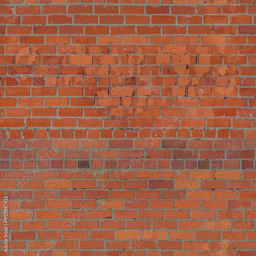 Wallpaper Mural Red brick wall with varied patterns and textures in outdoor daylight Torontodigital.ca