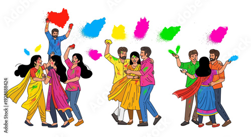 Joyful Street Festival Gulal Throwing