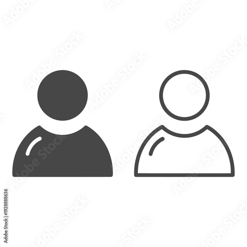 Gray user profile icons for website or application  two people silhouettes icon