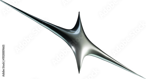 3d rendered illustration of an abstract metal wrench tool made of steel isolated on black background