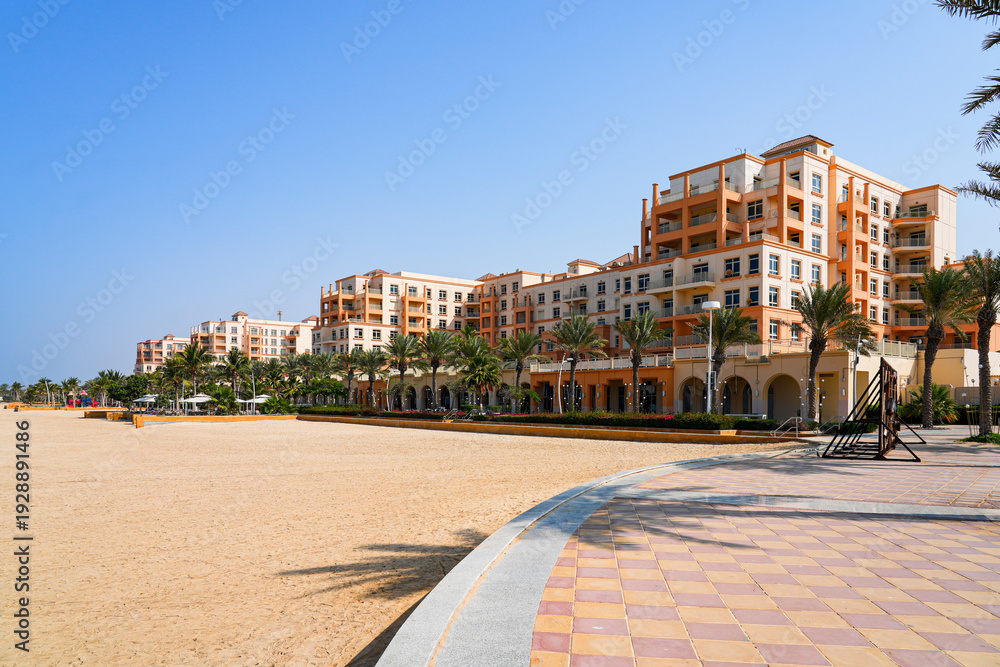 Obraz premium Luxury beachfront residential apartments in King Abdullah Economic City (KAEC), Saudi Arabia