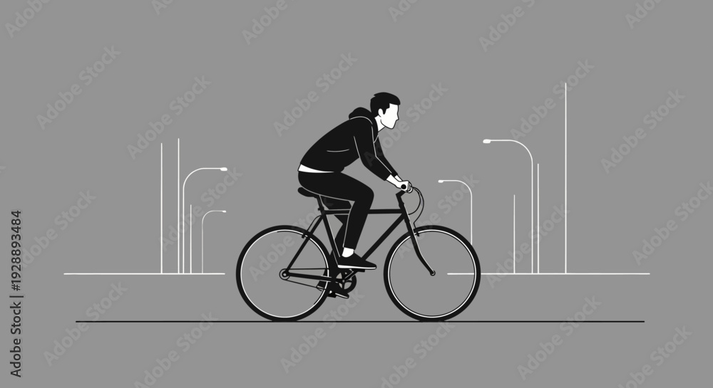 Fototapeta premium Riding a bicycle