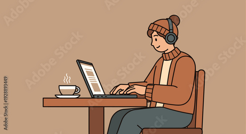 freelancer working on laptop