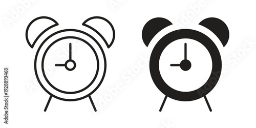 Alarm clock icon. set of web icons on white background