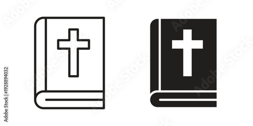 Bible icon. set of web icons on white background