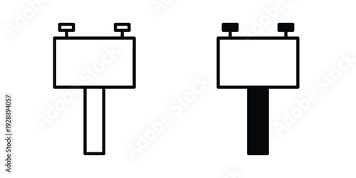 Billboard icon. set of web icons on white background