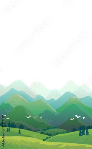 山並みのイラスト_縦