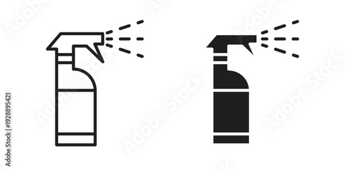 Cleaning spray icon. set of web icons on white background
