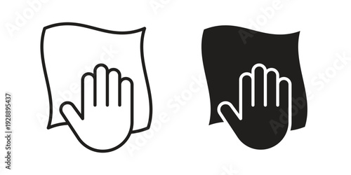 Cleaning cloth icon. set of web icons on white background