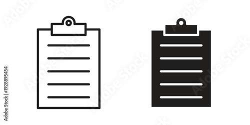 Clipboard icon. set of web icons on white background