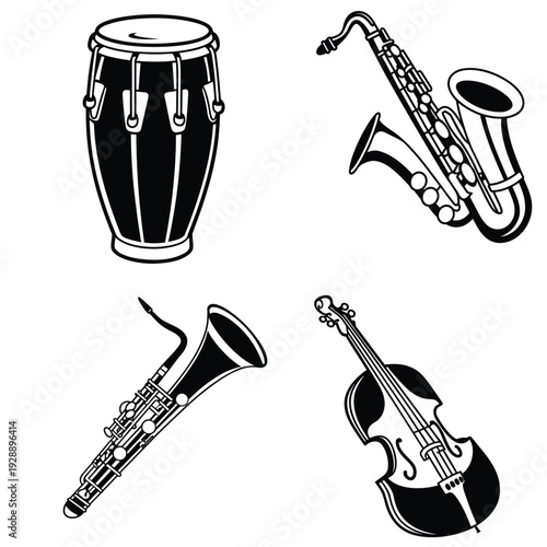 Jazz and Classical Instrument Assortment