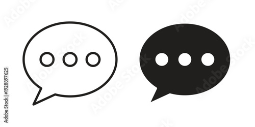 Comment icon. set of web icons on white background
