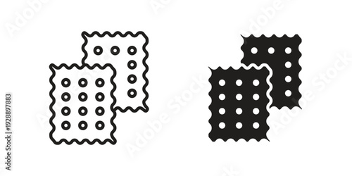 Crackers icon. set of web icons on white background