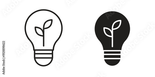 ECO Energy icon. set of web icons on white background