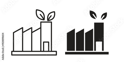 Eco industry icon. set of web icons on white background