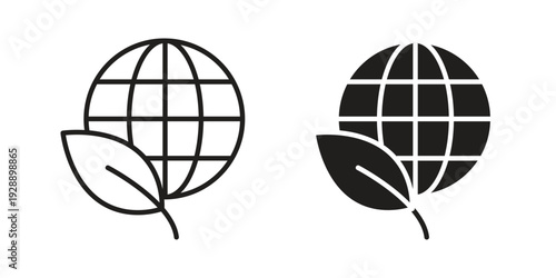 Environment icon. set of web icons on white background
