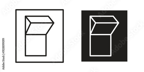 Electric switch icon. set of web icons on white background