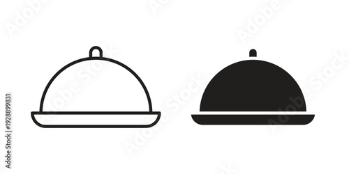 Food tray icon. set of web icons on white background