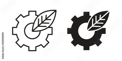 Green technology icon. set of web icons on white background