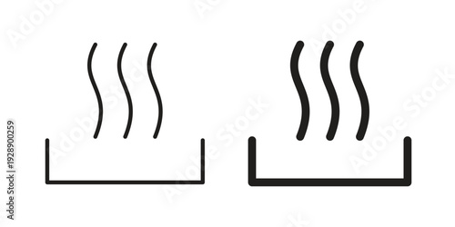 Heat icon. set of web icons on white background